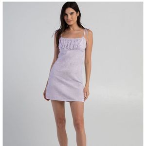 Purple gingham dress